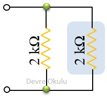 Üç paralel direncin eşdeğeri