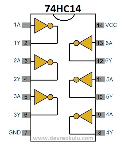 74hc14d datasheet на русском схема включения